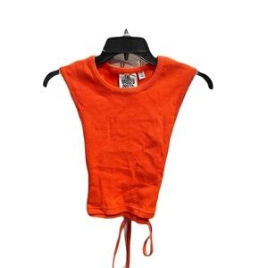 ❤️  THE RAGGED PRIEST ORANGE RIBBED TOP SIZE SMALL